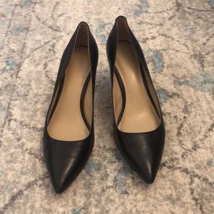 Ann Taylor black leather heels